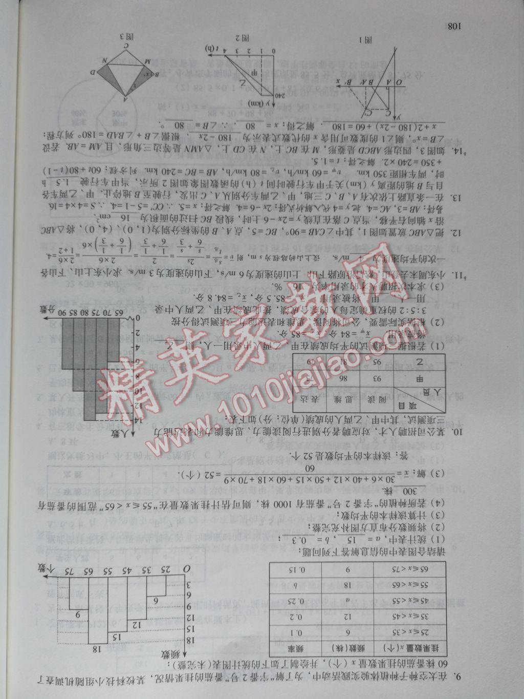 2017年數(shù)學(xué)活頁練習(xí)八年級(jí)下冊(cè)福建少年兒童出版社 參考答案第108頁