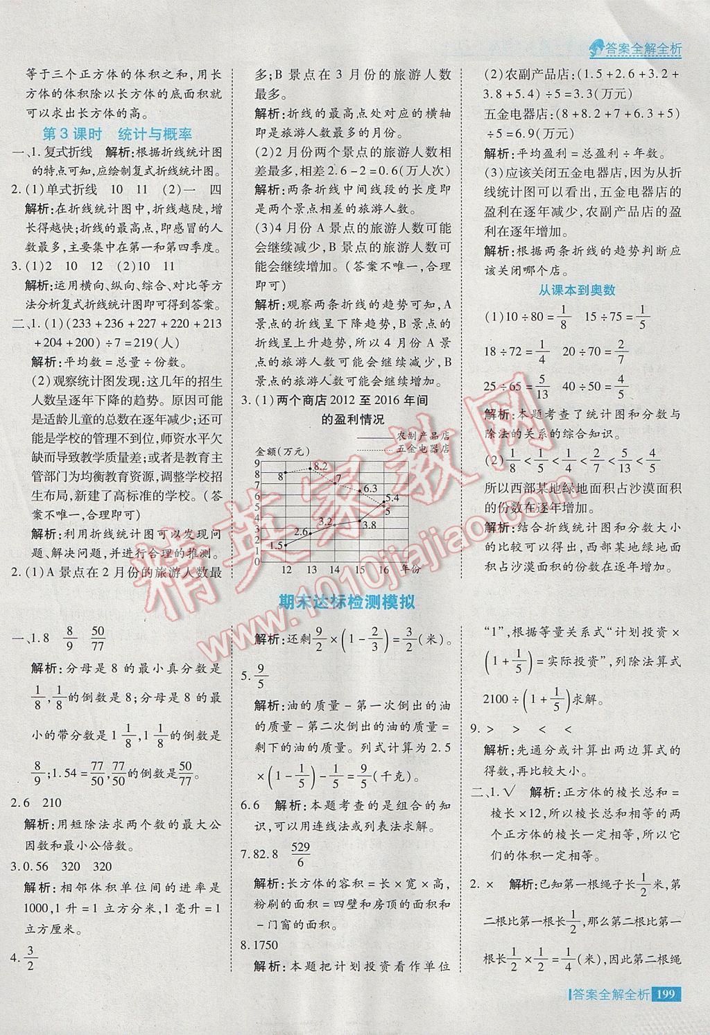 2017年考點(diǎn)集訓(xùn)與滿分備考五年級數(shù)學(xué)下冊冀教版 參考答案第47頁