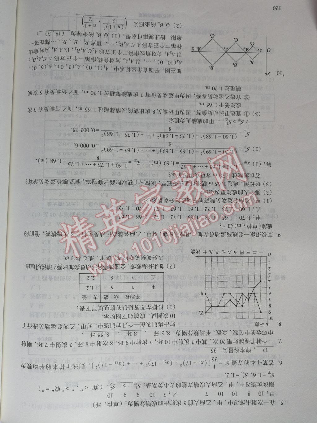 2017年數(shù)學(xué)活頁(yè)練習(xí)八年級(jí)下冊(cè)福建少年兒童出版社 參考答案第120頁(yè)