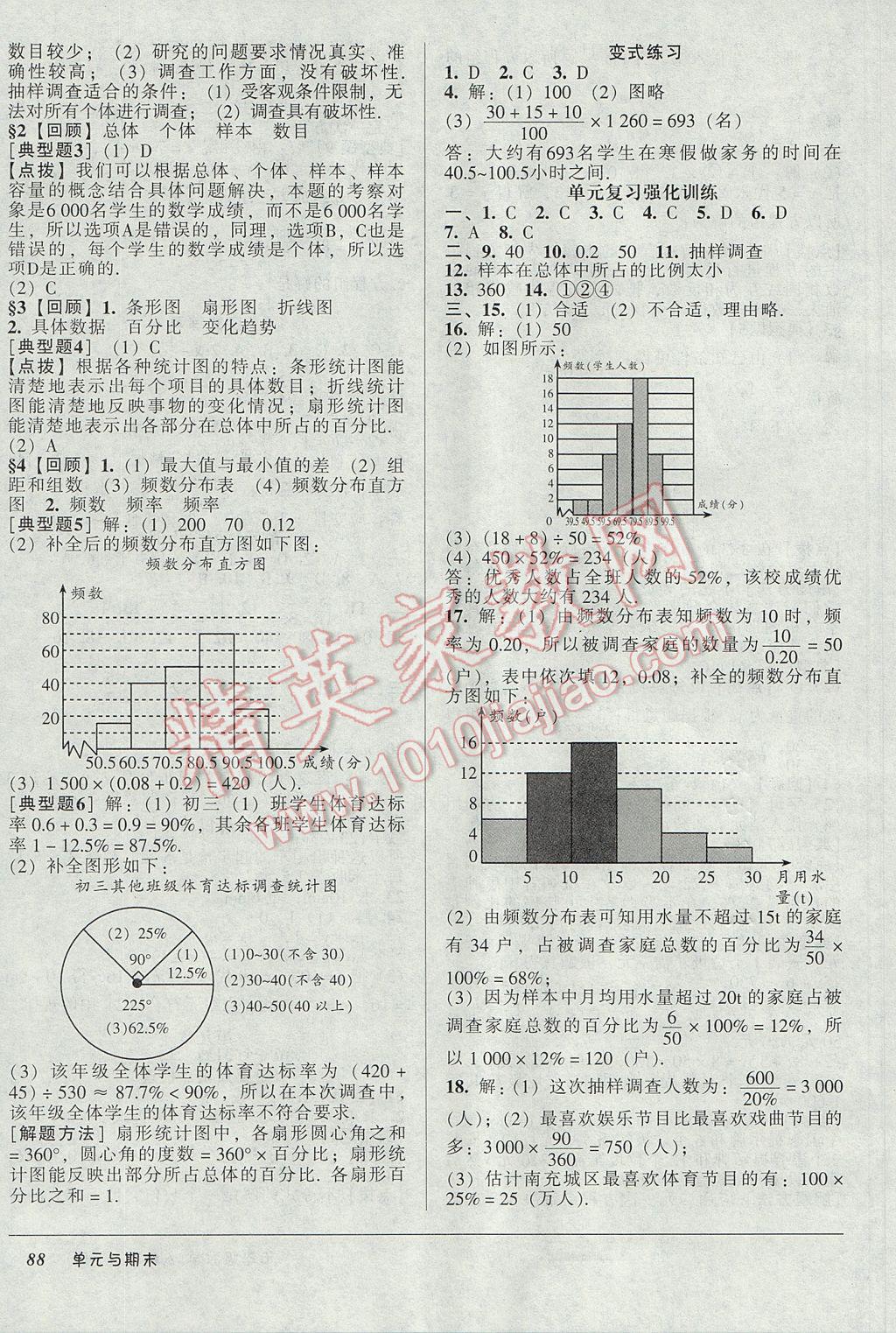 2017年52045單元與期末七年級數(shù)學(xué)下冊人教版 參考答案第8頁