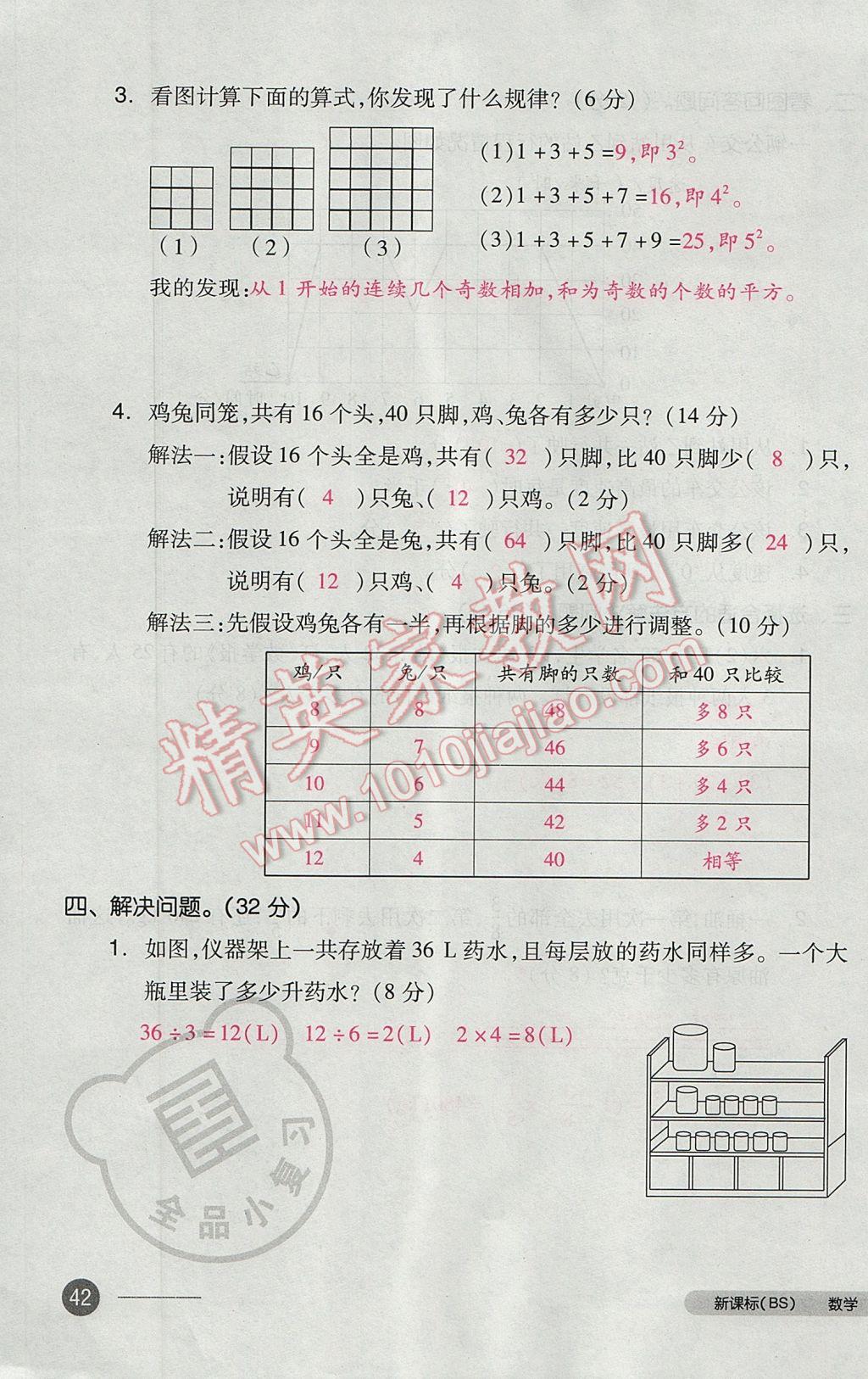 2017年全品小复习六年级数学下册北师大版 参考答案第83页