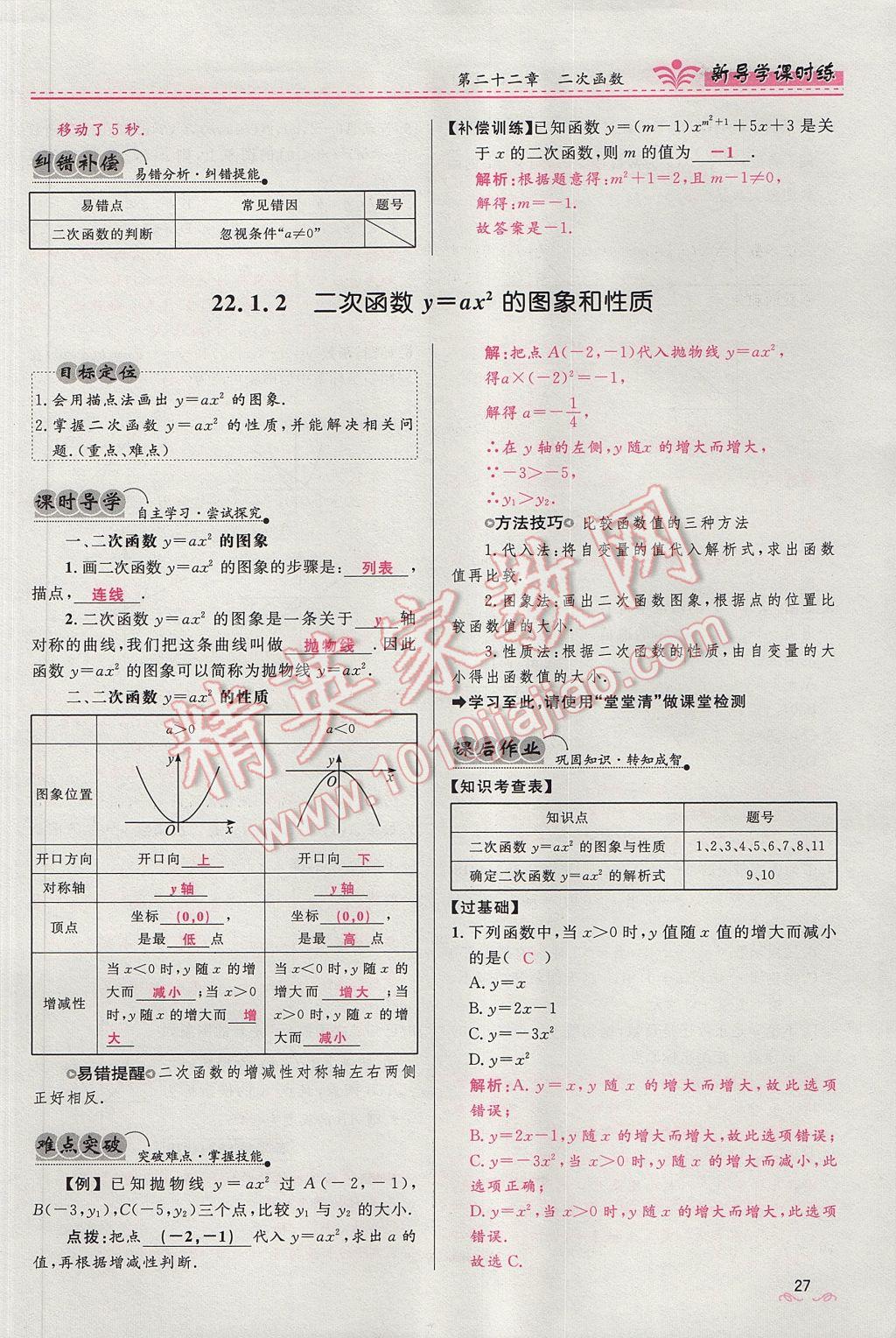 2017年奪冠百分百新導(dǎo)學(xué)課時(shí)練九年級(jí)數(shù)學(xué)上冊(cè)人教版 第二十二章 二次函數(shù)第80頁(yè)