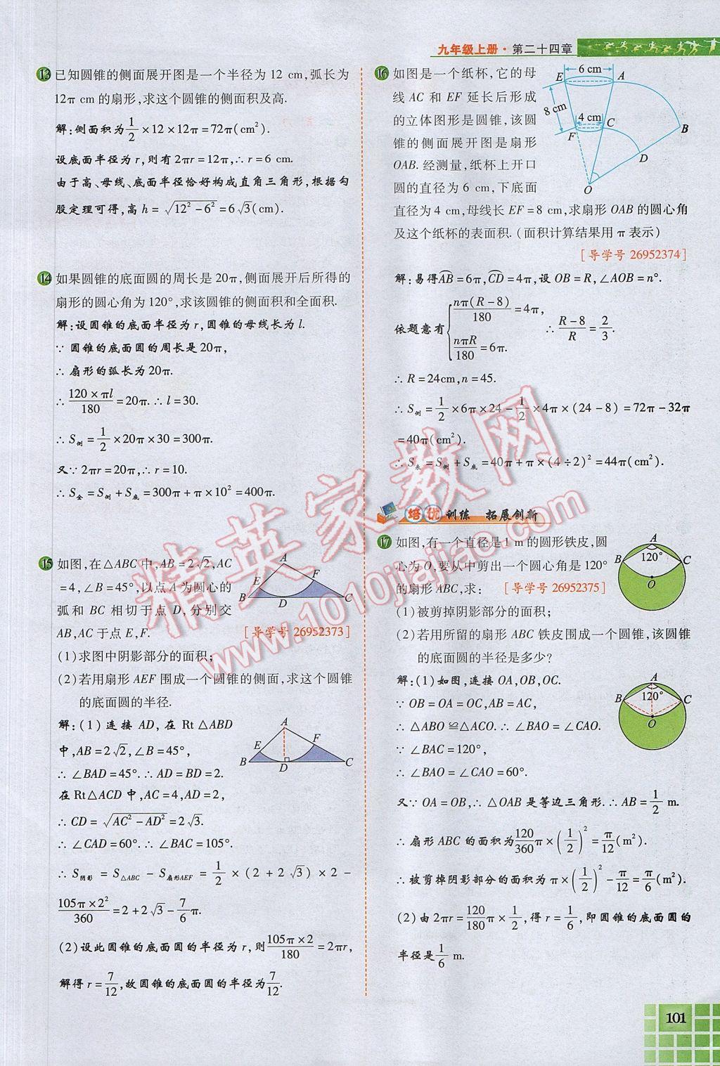 2017年見證奇跡英才學(xué)業(yè)設(shè)計與反饋九年級數(shù)學(xué)上冊人教版 第二十四章 圓第145頁