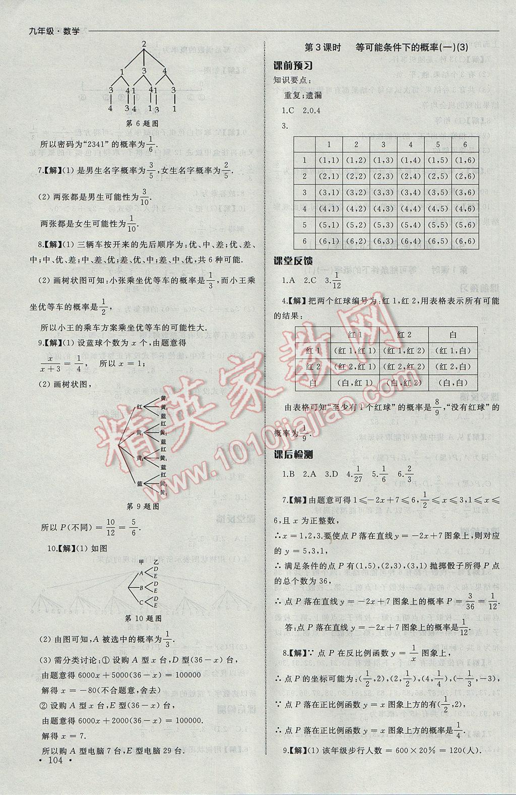 2017年為了燦爛的明天同步訓(xùn)練與拓展九年級(jí)數(shù)學(xué)上冊(cè)蘇科版 參考答案第16頁(yè)