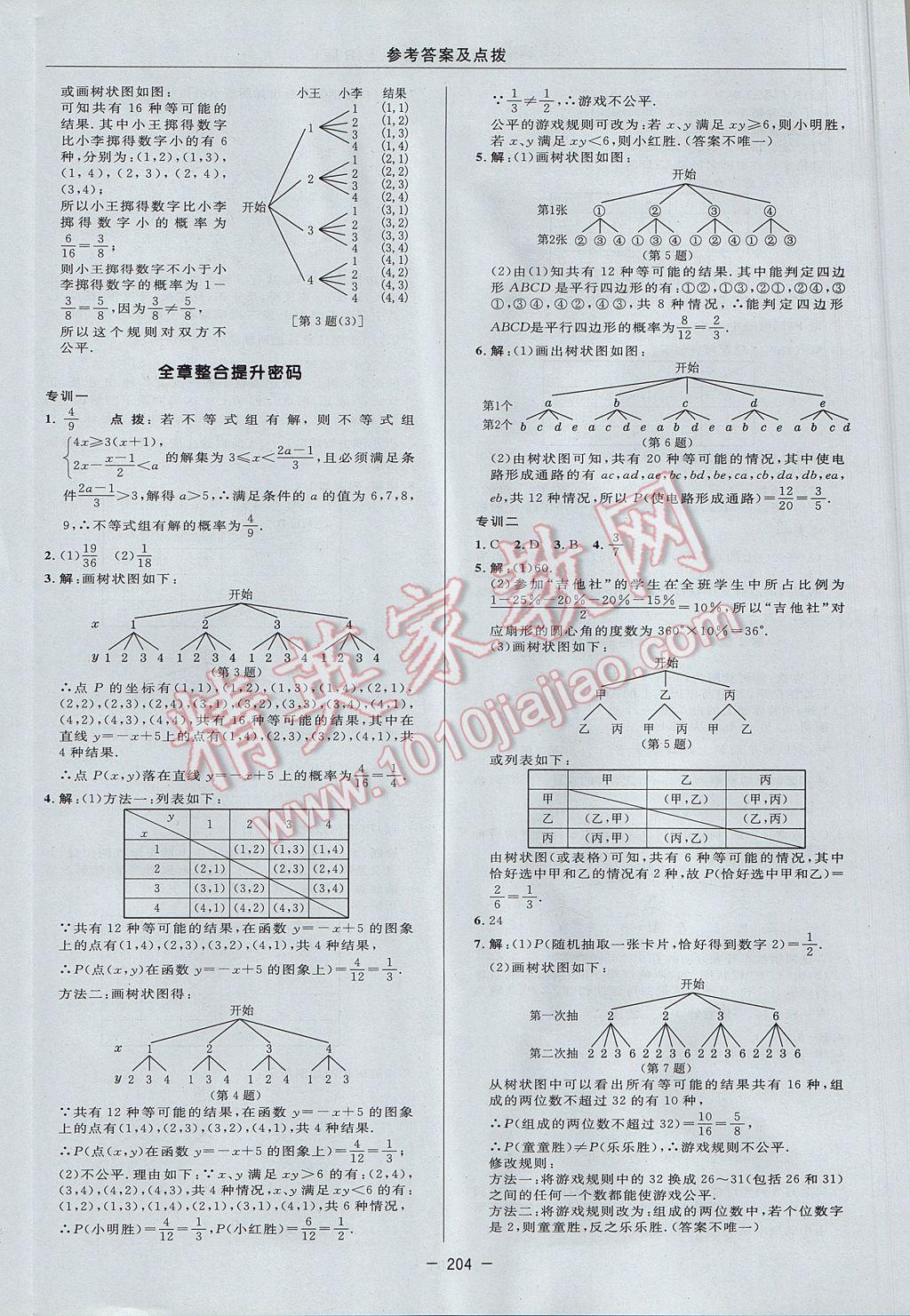 2017年綜合應(yīng)用創(chuàng)新題典中點(diǎn)九年級數(shù)學(xué)上冊人教版 參考答案第48頁