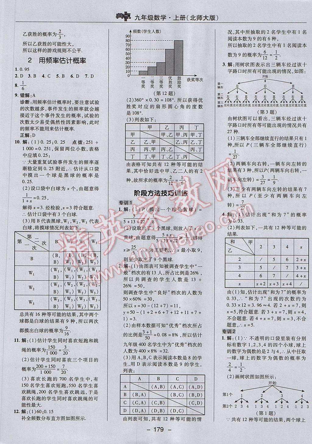 2017年综合应用创新题典中点九年级数学上册北师大版 参考答案第29页