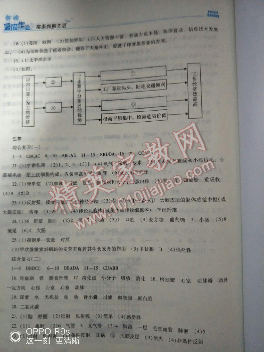 2017年暑假作业完美假期生活七年级语文 参考答案第6页