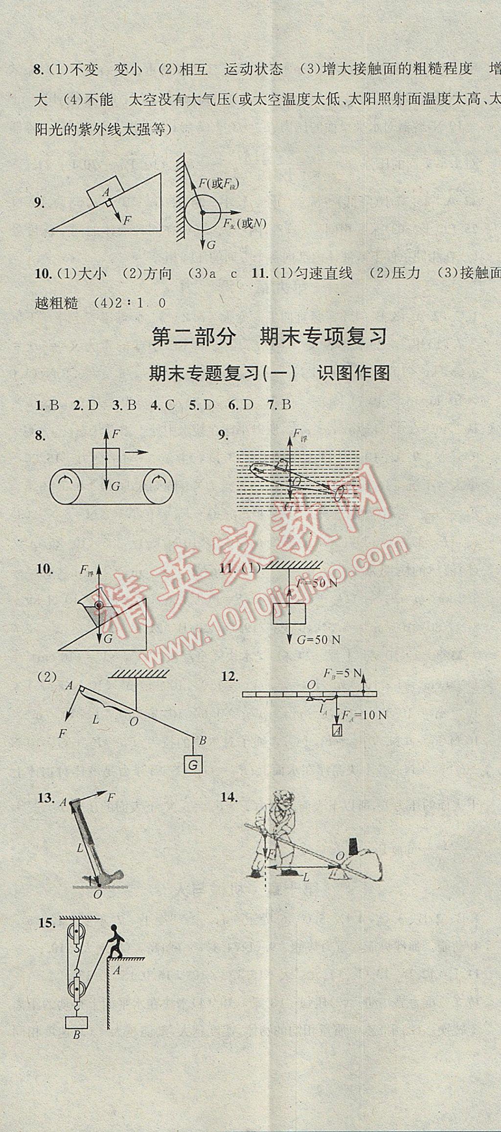 2017年华章教育暑假总复习学习总动员八年级物理沪科版 参考答案第5页