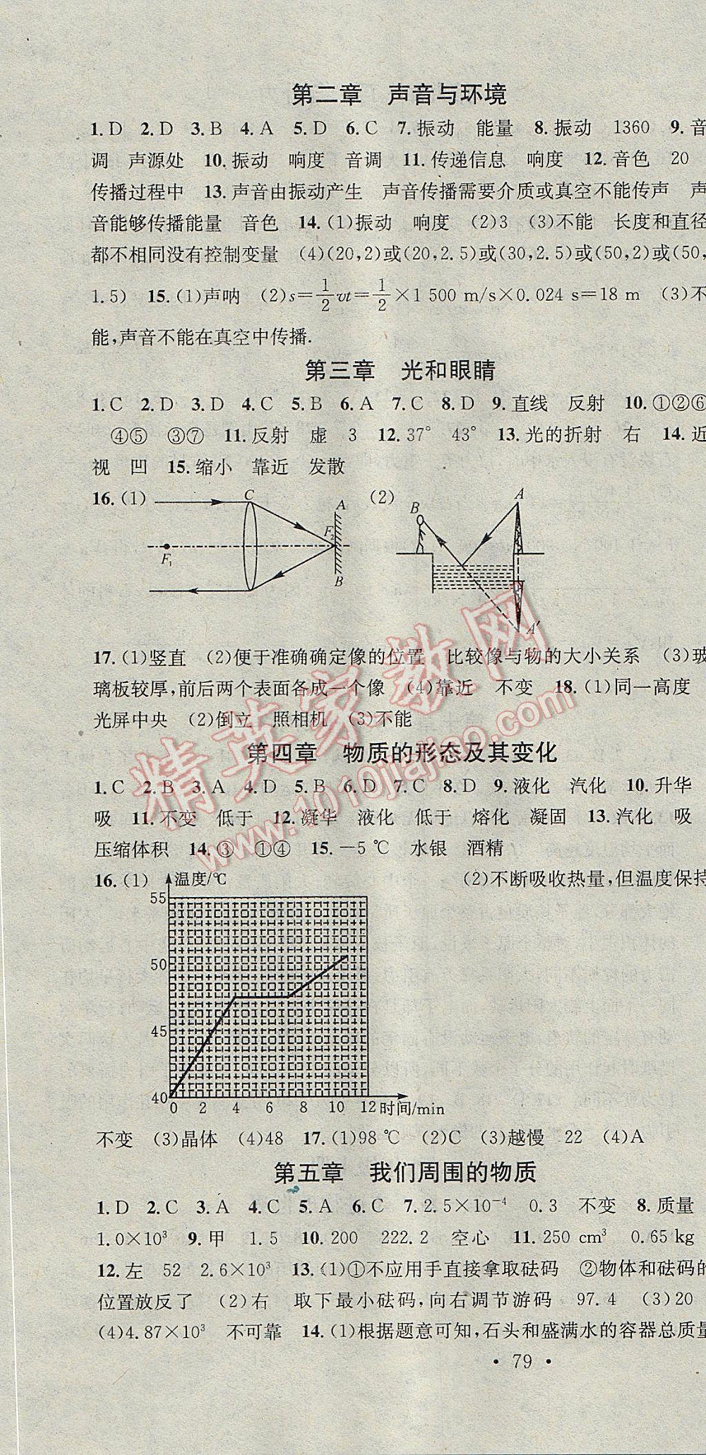 2017年华章教育暑假总复习学习总动员八年级物理粤沪版 参考答案第4页