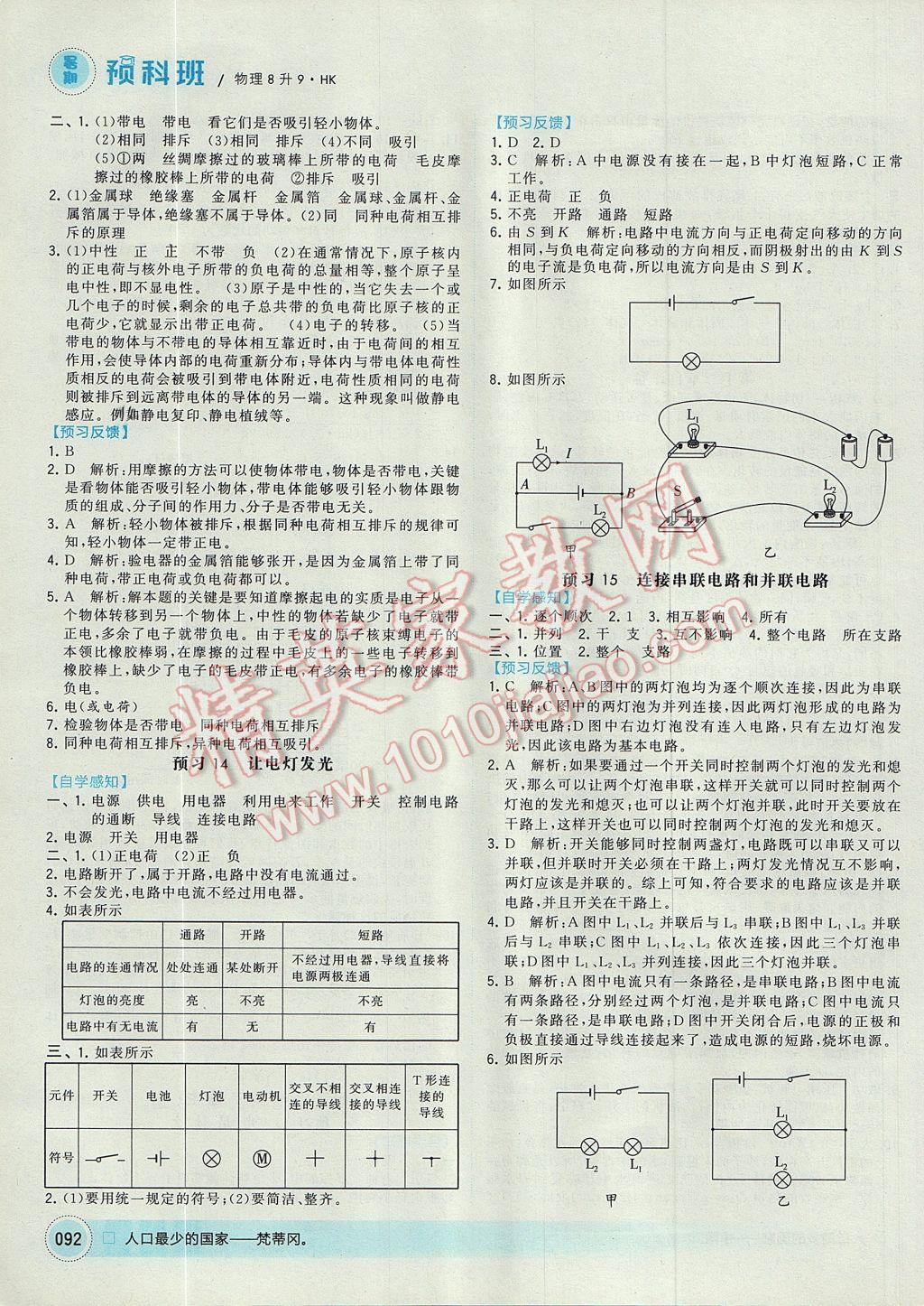 2017年經(jīng)綸學(xué)典暑期預(yù)科班8升9物理滬科版 參考答案第8頁(yè)