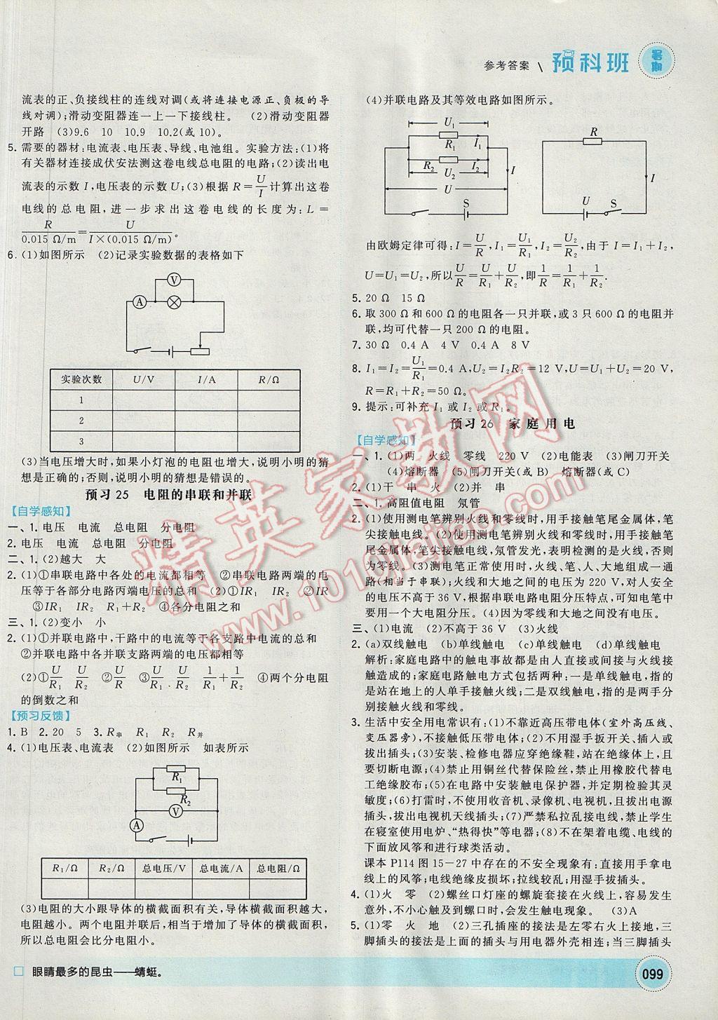 2017年經(jīng)綸學(xué)典暑期預(yù)科班8升9物理滬科版 參考答案第15頁