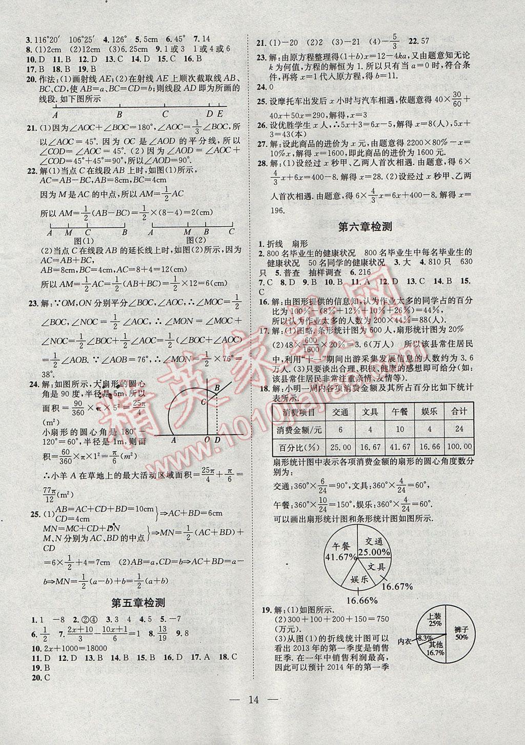 2017年零距離學(xué)期系統(tǒng)復(fù)習(xí)期末暑假銜接七年級數(shù)學(xué)北師大版 參考答案第6頁