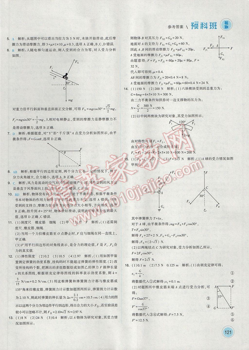 2017年經(jīng)綸學(xué)典暑期預(yù)科班初升高物理必修1人教版 參考答案第17頁