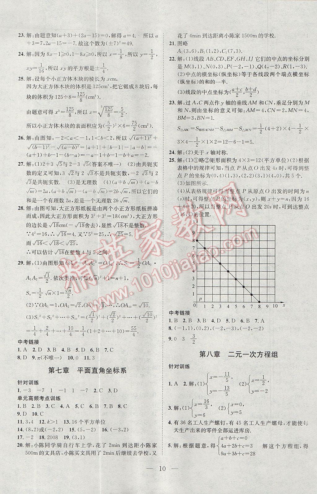 2017年零距離學(xué)期系統(tǒng)復(fù)習(xí)期末暑假銜接七年級(jí)數(shù)學(xué)人教版 參考答案第2頁