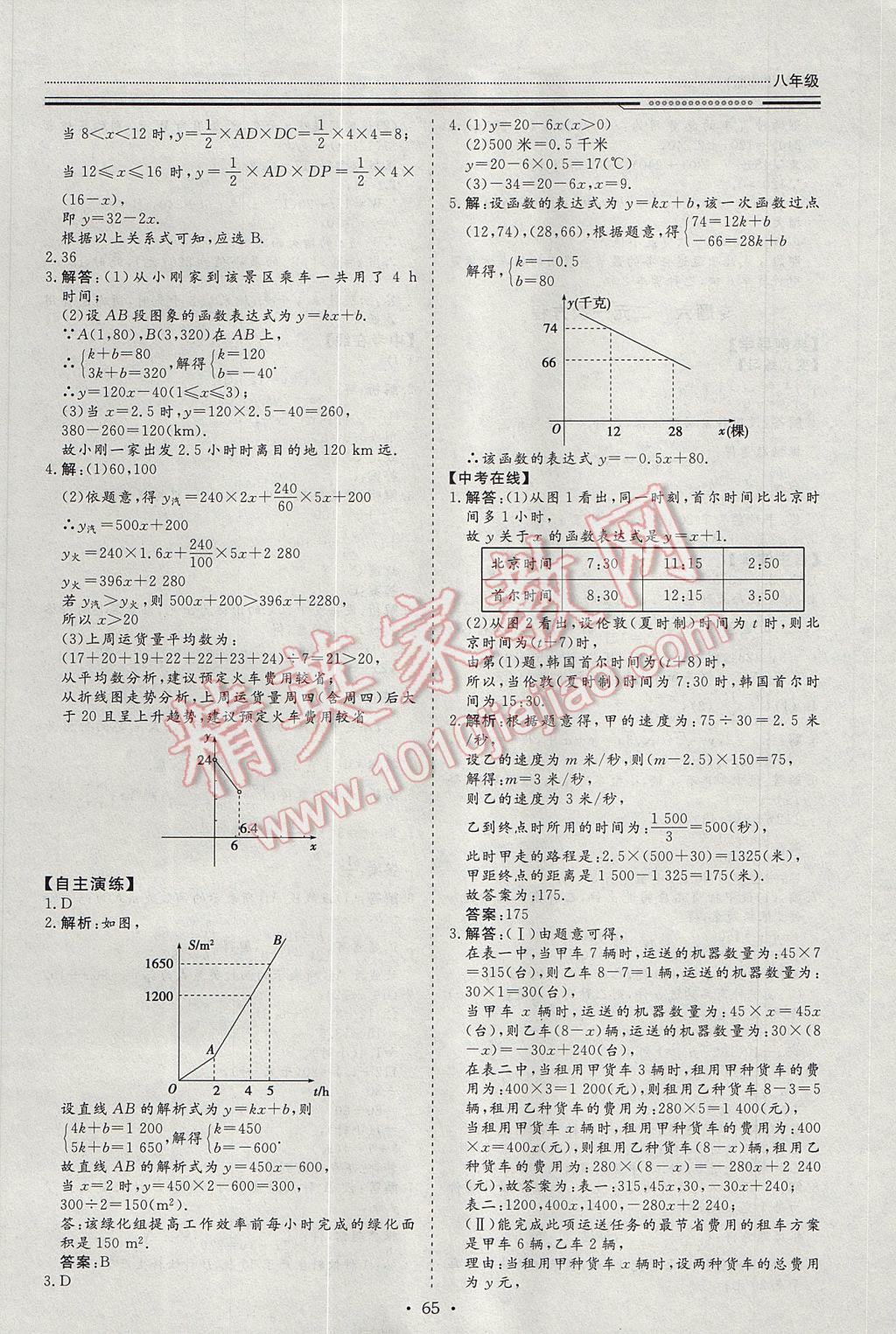 2017年文軒圖書假期生活指導暑八年級數(shù)學 參考答案第5頁