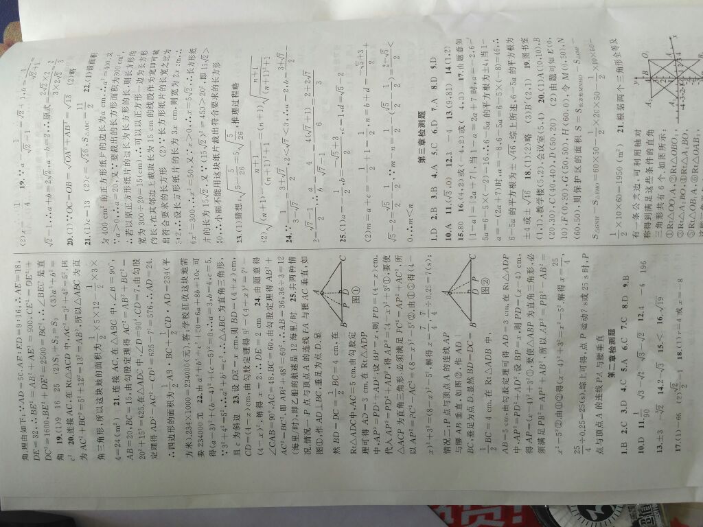 2017年黃岡金牌之路練闖考八年級數(shù)學(xué)上冊北師大版 參考答案第7頁