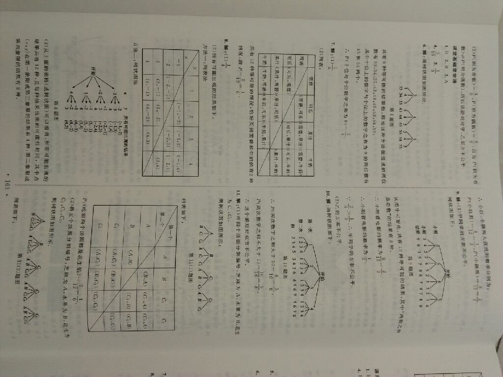 2017年优加学案课时通九年级数学上册P 参考答案第9页