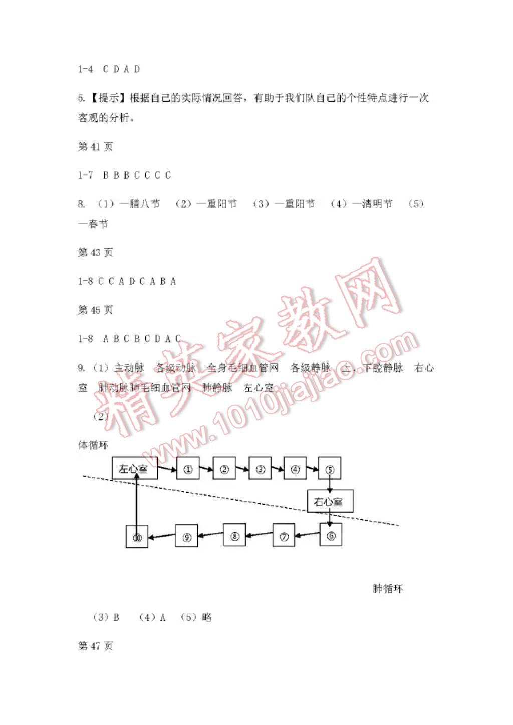 2017年暑假Happy假日七年級綜合 參考答案第5頁