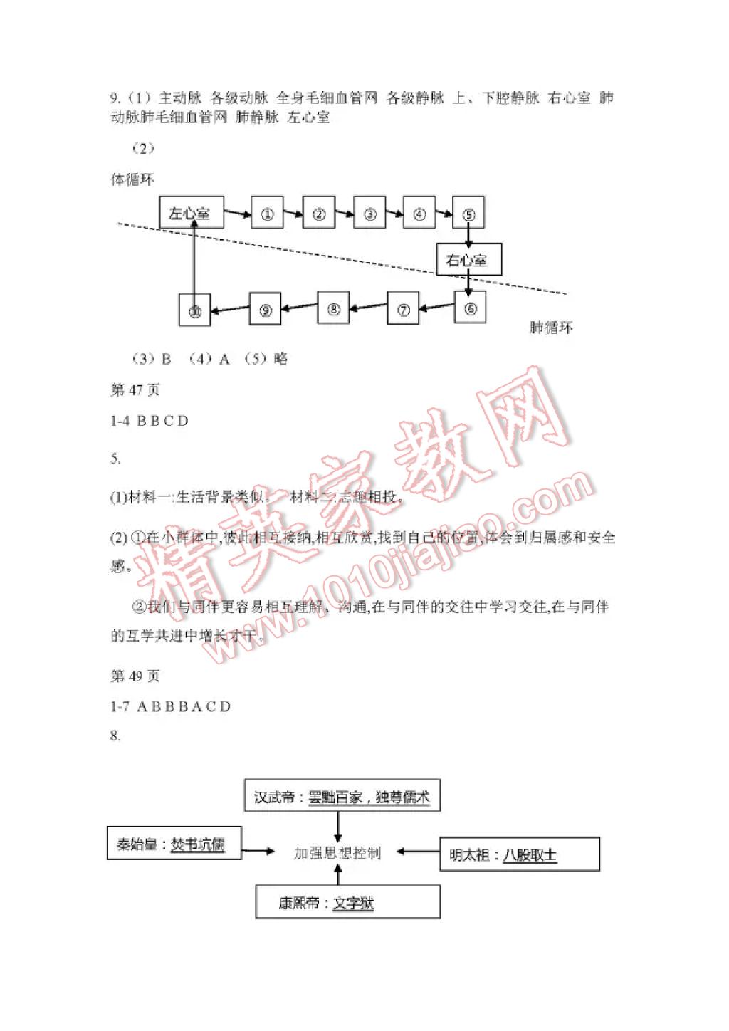 2017年暑假Happy假日七年級綜合人教版 參考答案第5頁