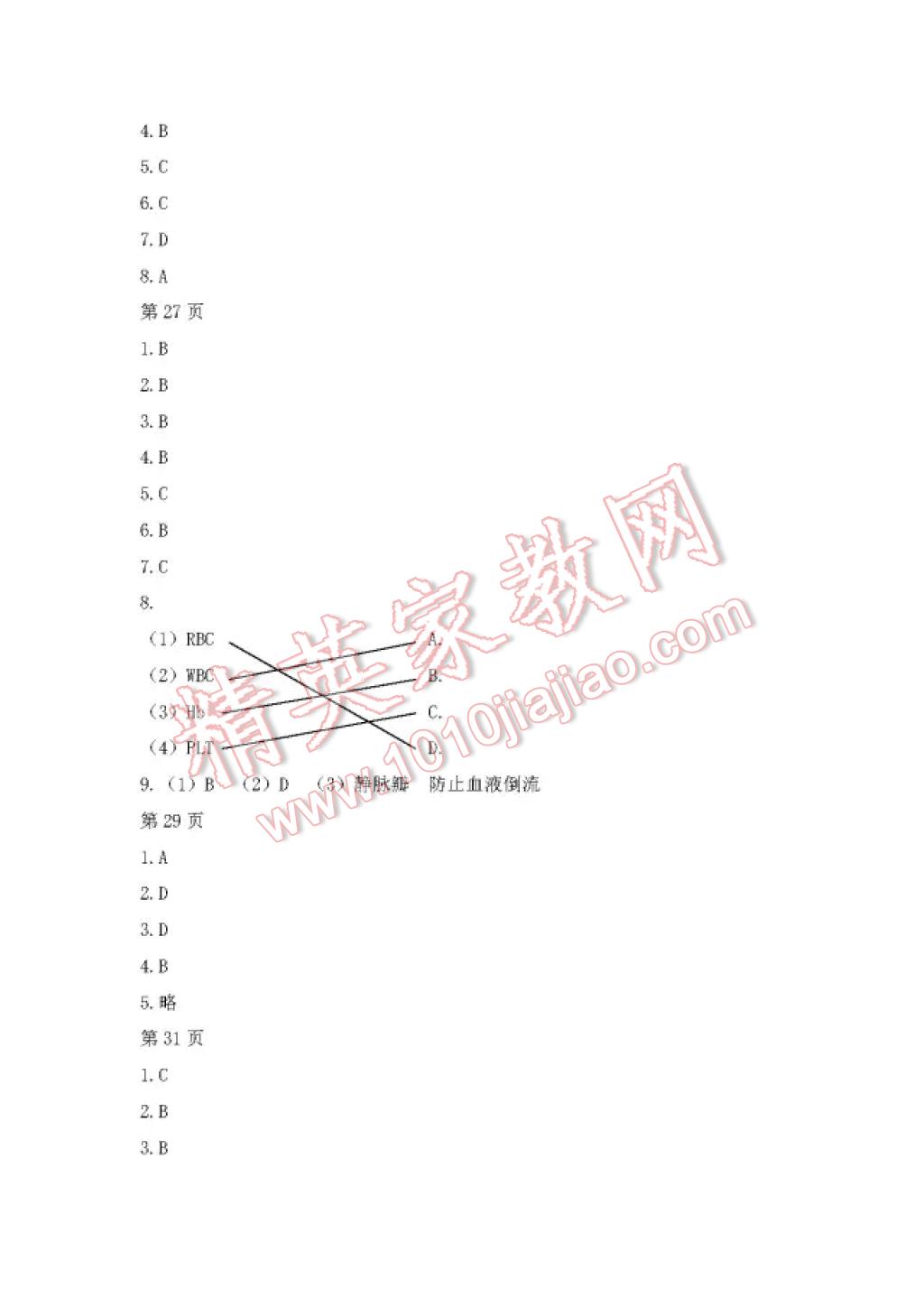 2017年暑假Happy假日六年級綜合五四制七臺河專用 參考答案第5頁