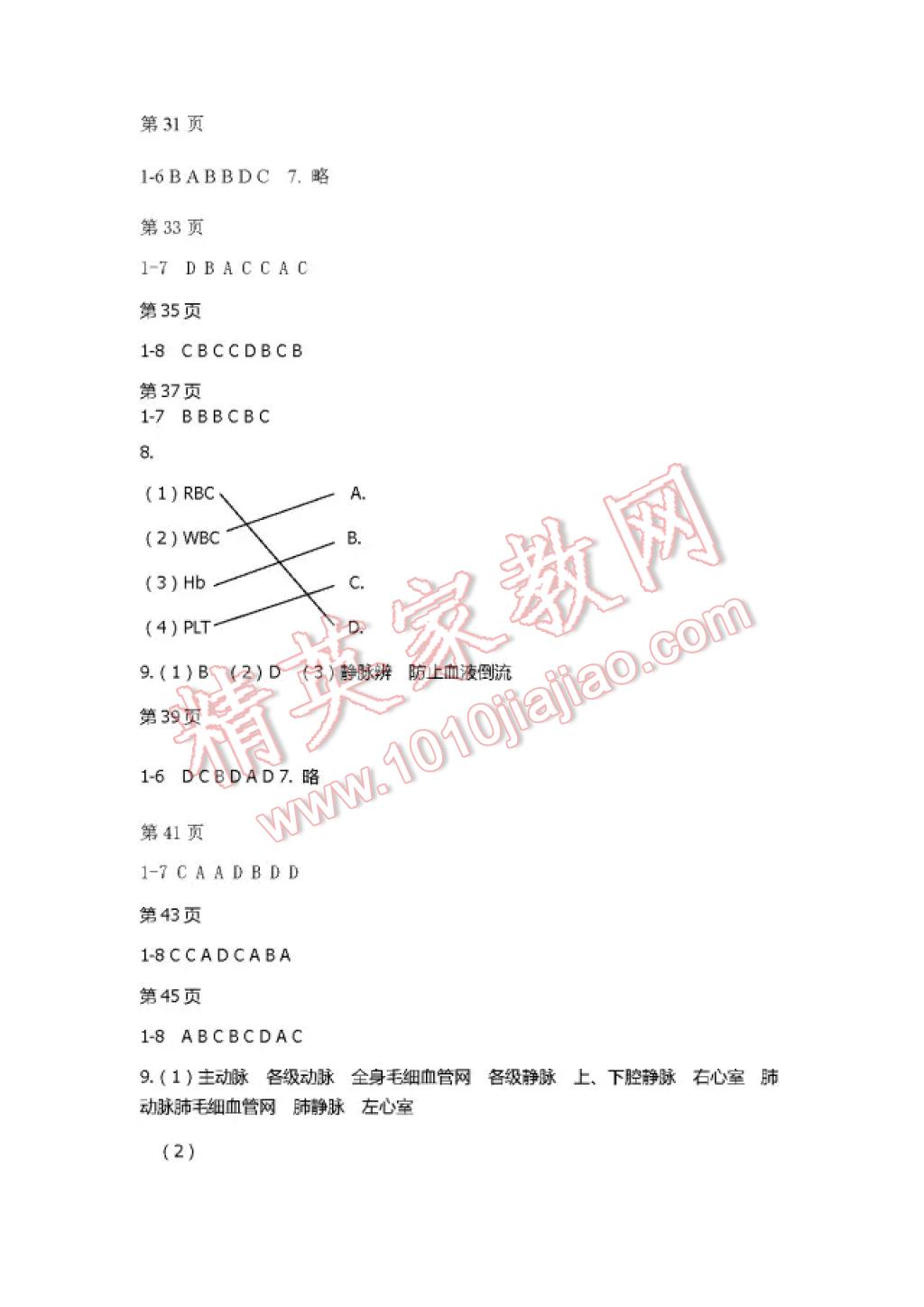 2017年暑假Happy假日七年級綜合五四制雞西專用 參考答案第3頁