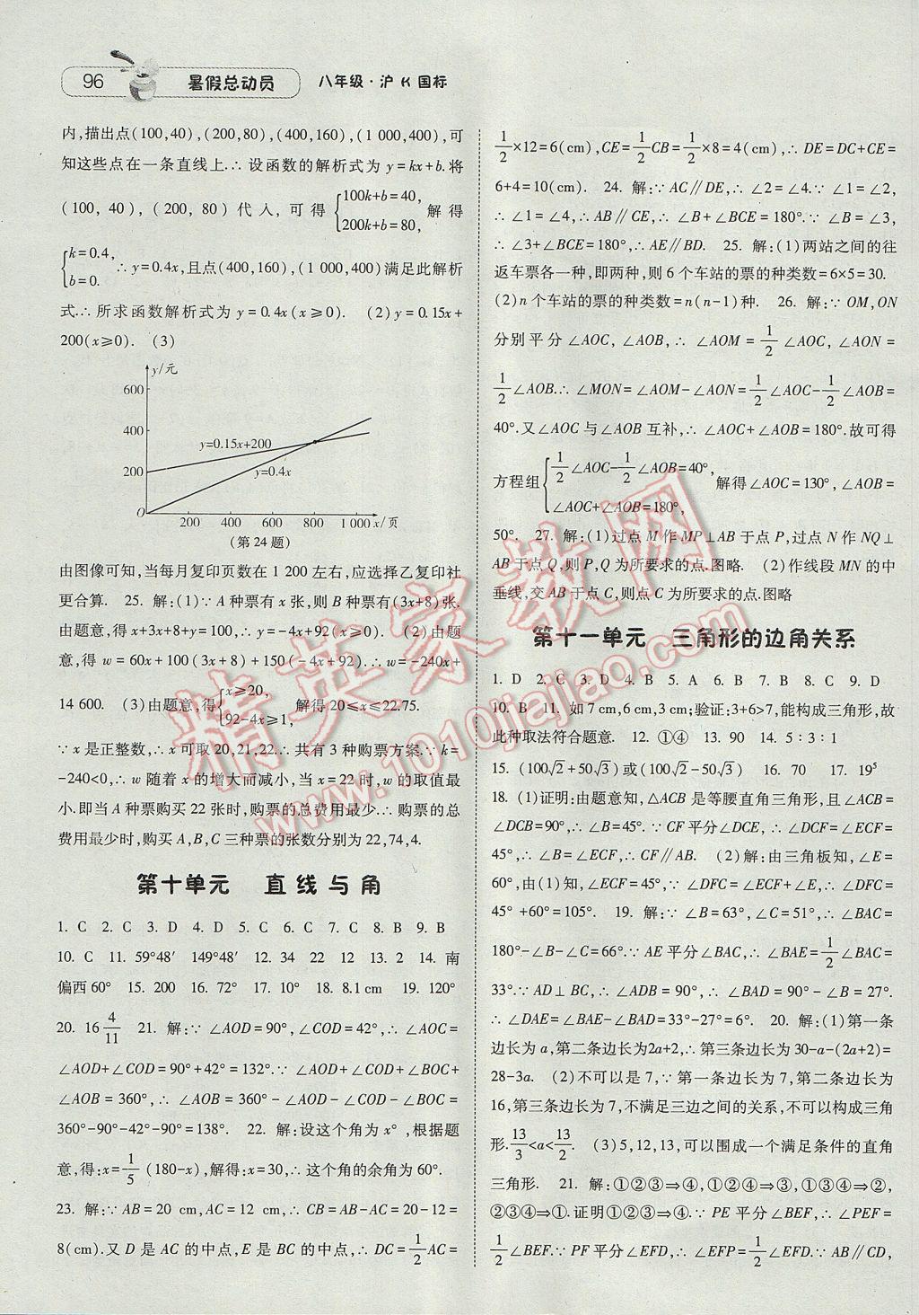 2017年暑假總動(dòng)員8年級(jí)升9年級(jí)數(shù)學(xué)滬科版寧夏人民教育出版社 參考答案第6頁(yè)