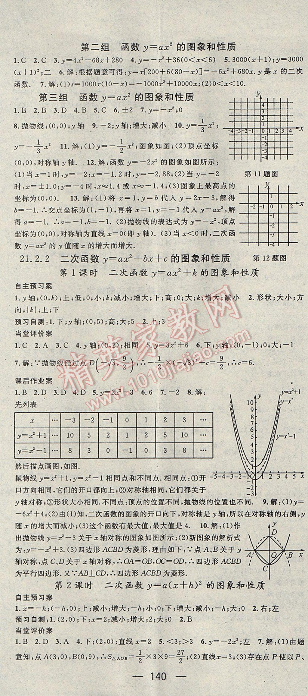 2017年名師測(cè)控九年級(jí)數(shù)學(xué)上冊(cè)滬科版 參考答案第2頁(yè)