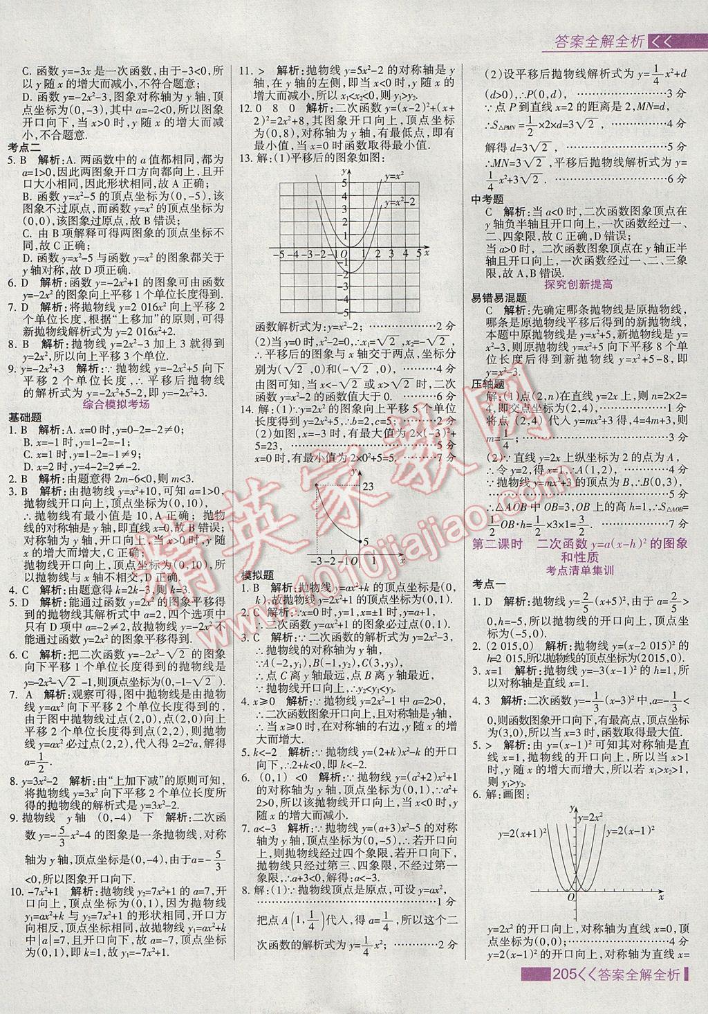 2017年考點(diǎn)集訓(xùn)與滿分備考九年級(jí)數(shù)學(xué)上冊(cè) 參考答案第13頁(yè)