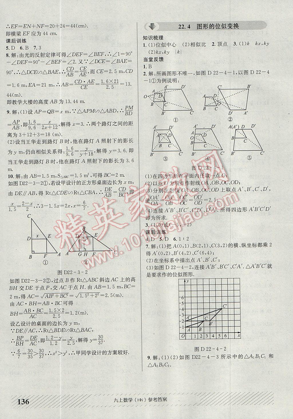 2017年原创讲练测课优新突破九年级数学上册沪科版 参考答案第12页