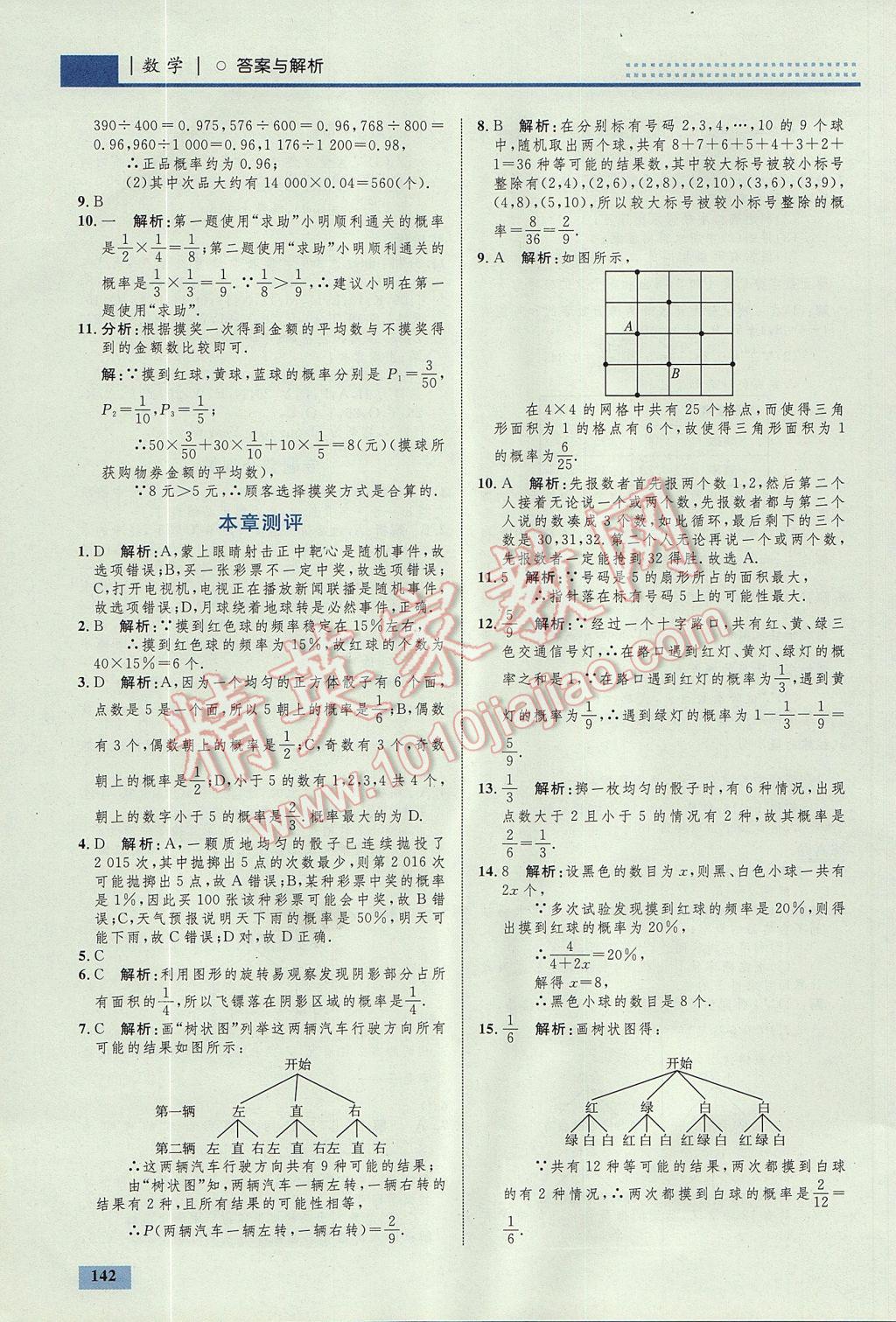 2017年初中同步學(xué)考優(yōu)化設(shè)計九年級數(shù)學(xué)上冊人教版 參考答案第52頁