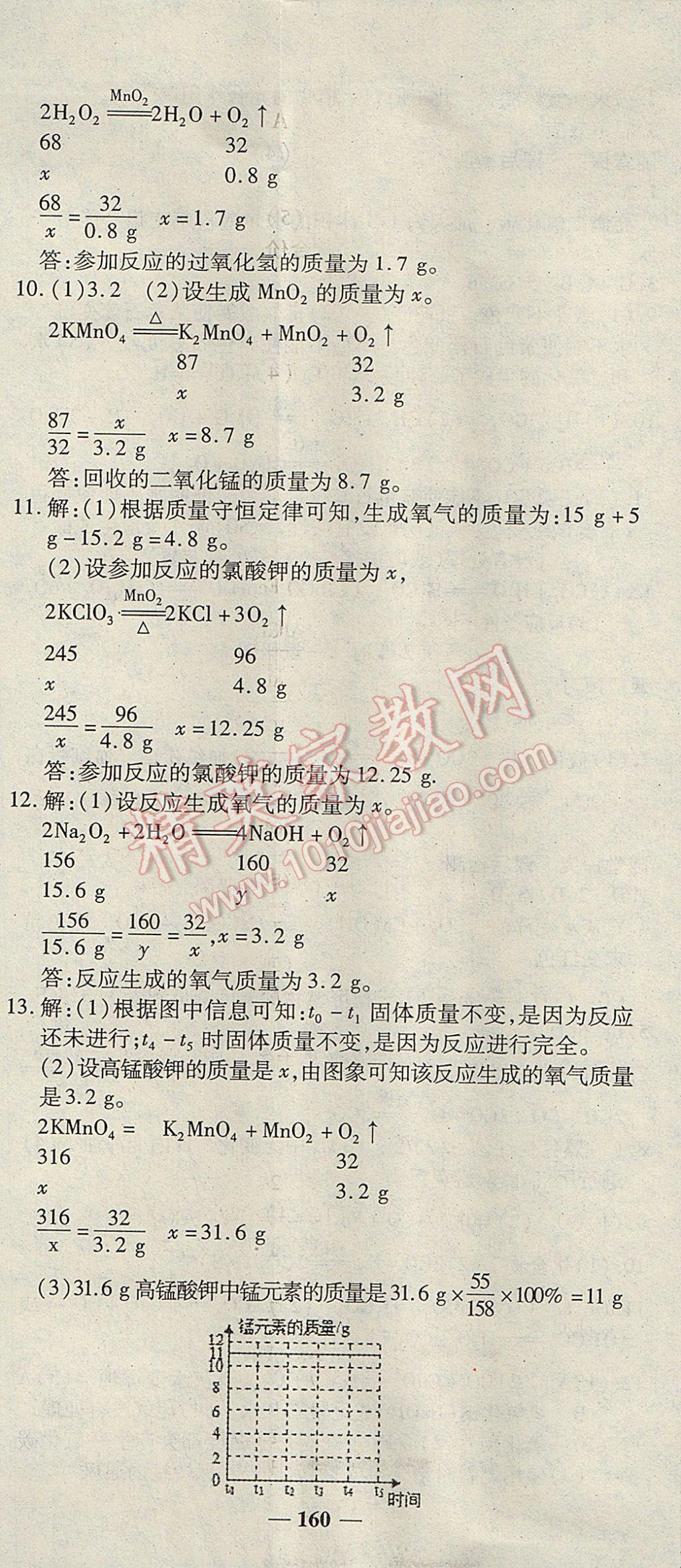 2017年高效学案金典课堂九年级化学上册人教版 参考答案第14页