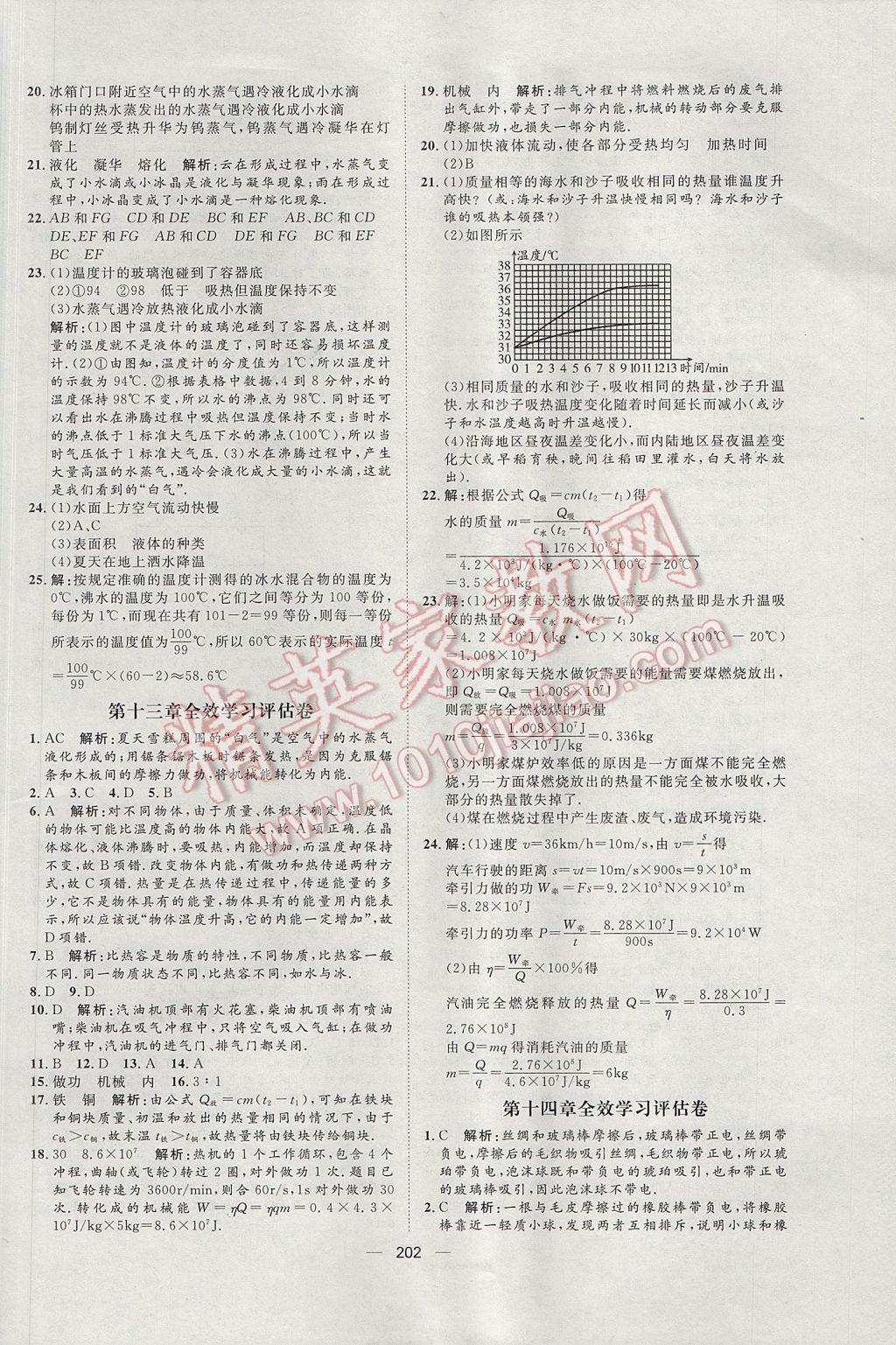 2017年陽光計(jì)劃九年級物理滬科版 參考答案第42頁