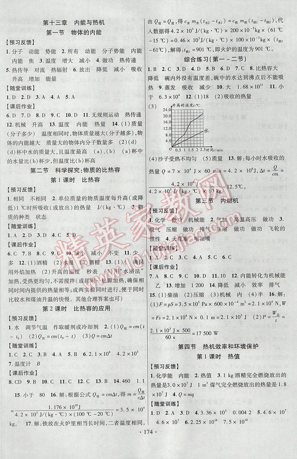 2017年課時(shí)掌控九年級(jí)物理全一冊(cè)滬科版云南人民出版社 參考答案第2頁(yè)