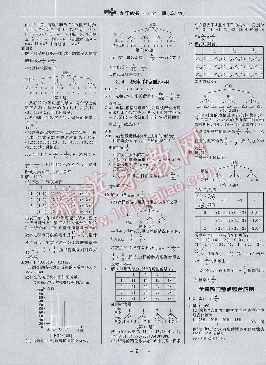 2017年綜合應(yīng)用創(chuàng)新題典中點(diǎn)九年級(jí)數(shù)學(xué)全一冊(cè)浙教版 參考答案第19頁