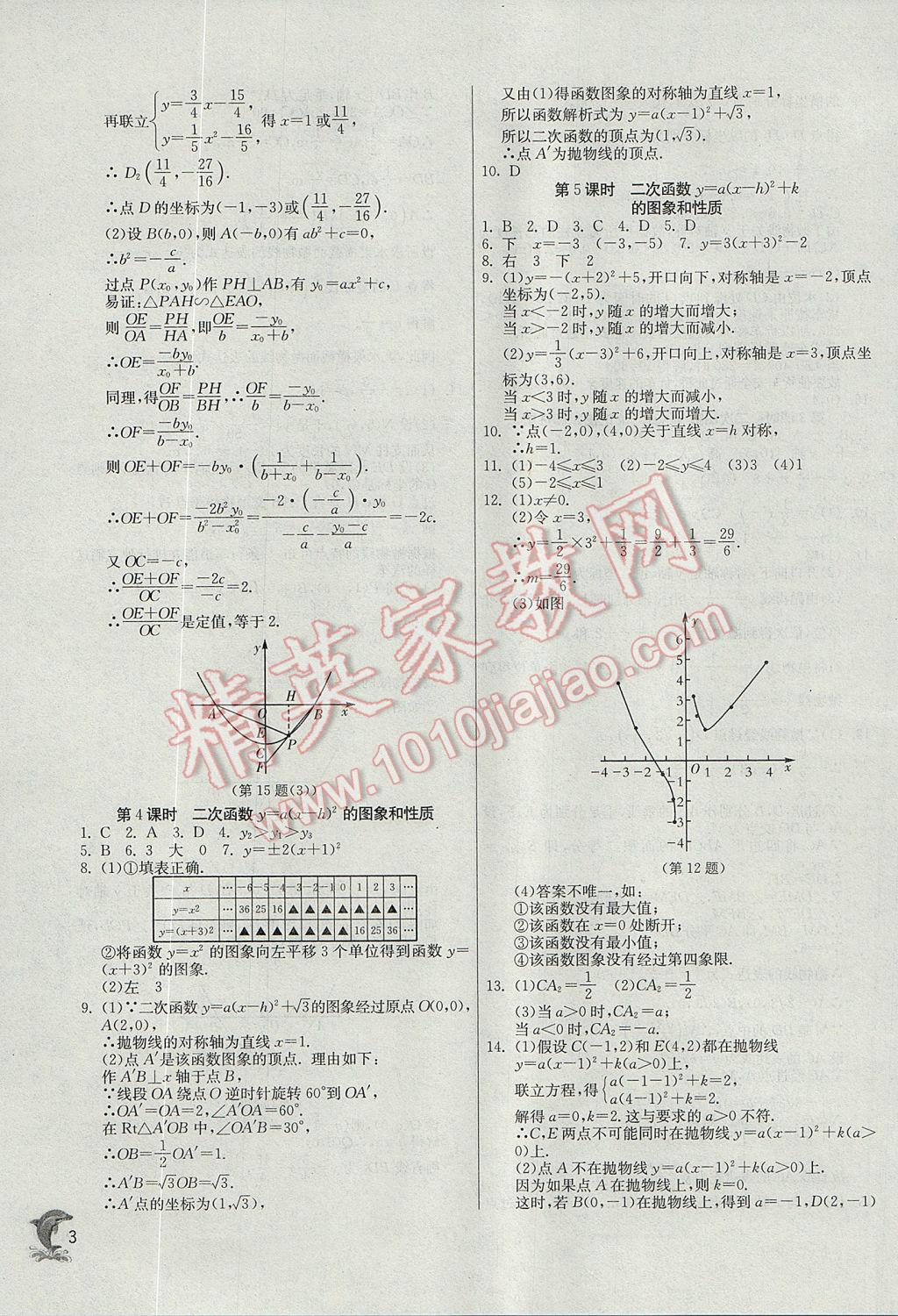 2017年實驗班提優(yōu)訓(xùn)練九年級數(shù)學(xué)上冊滬科版 參考答案第3頁