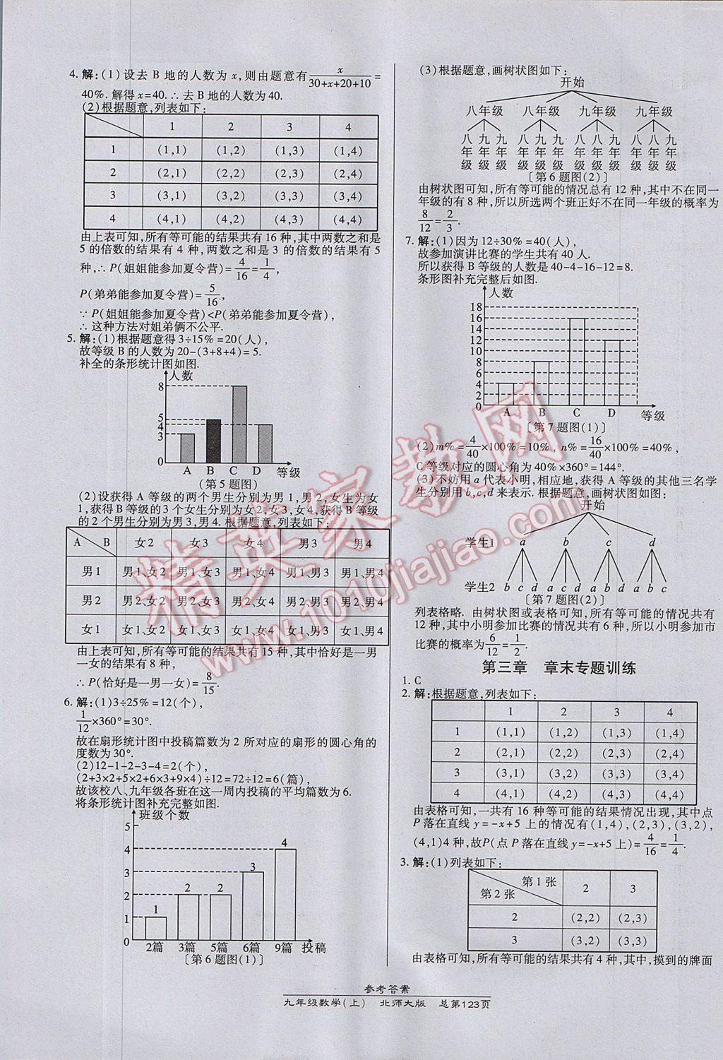 2017年高效課時(shí)通10分鐘掌控課堂九年級(jí)數(shù)學(xué)上冊(cè)北師大版 參考答案第9頁