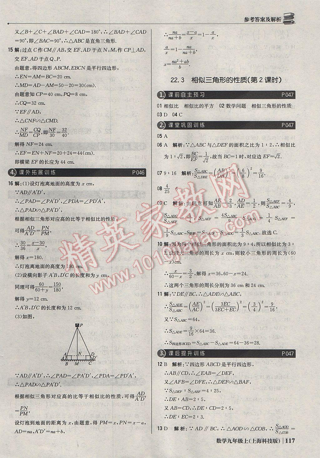 2017年1加1輕巧奪冠優(yōu)化訓練九年級數(shù)學上冊滬科版銀版 參考答案第22頁