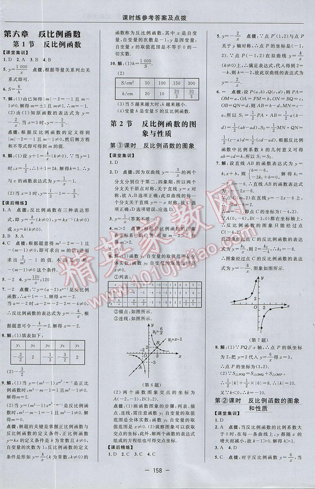 2017年點撥訓練九年級數(shù)學上冊北師大版 參考答案第28頁