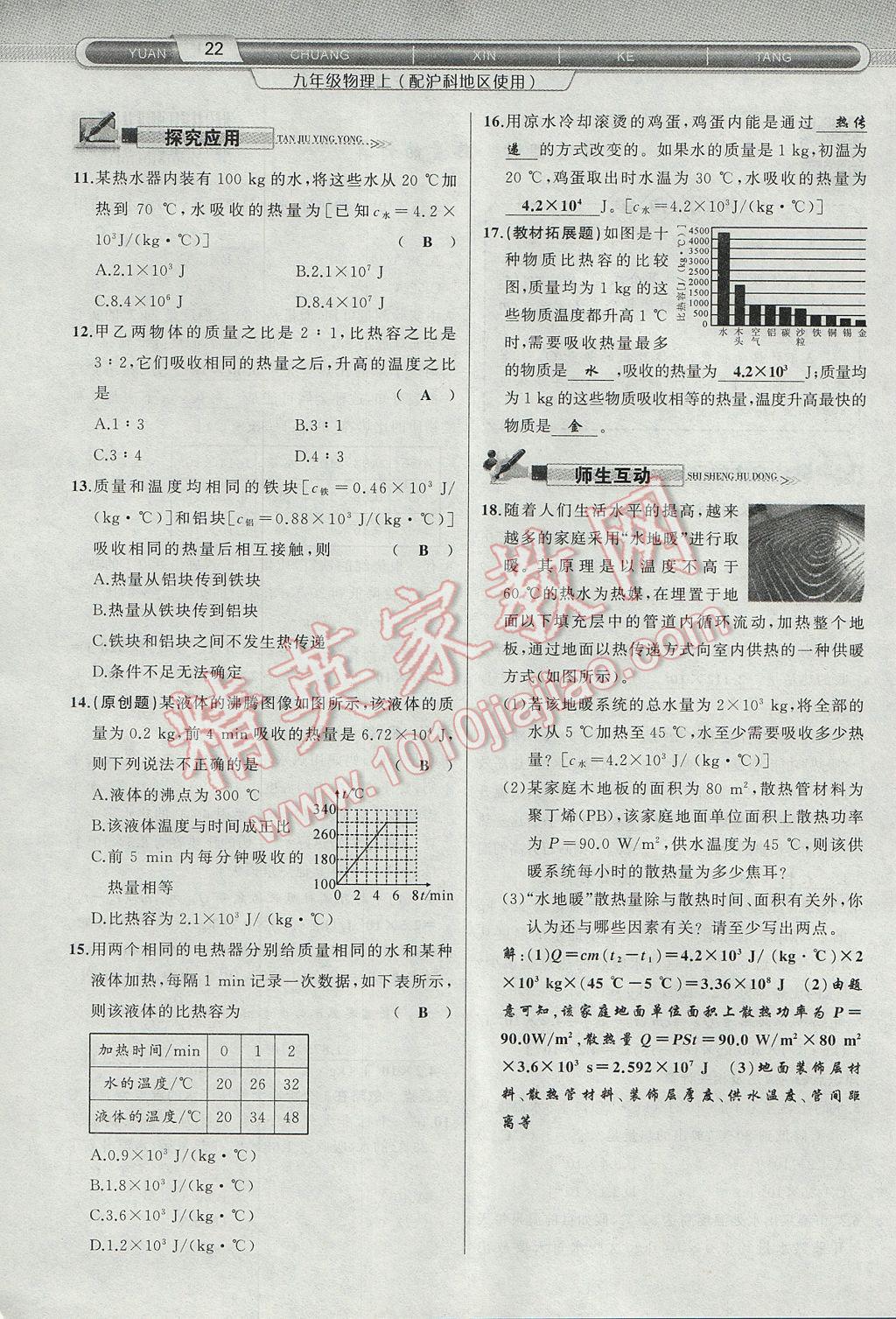 2017年原創(chuàng)新課堂九年級物理上冊滬科版 第十三章 內(nèi)能與熱機第6頁