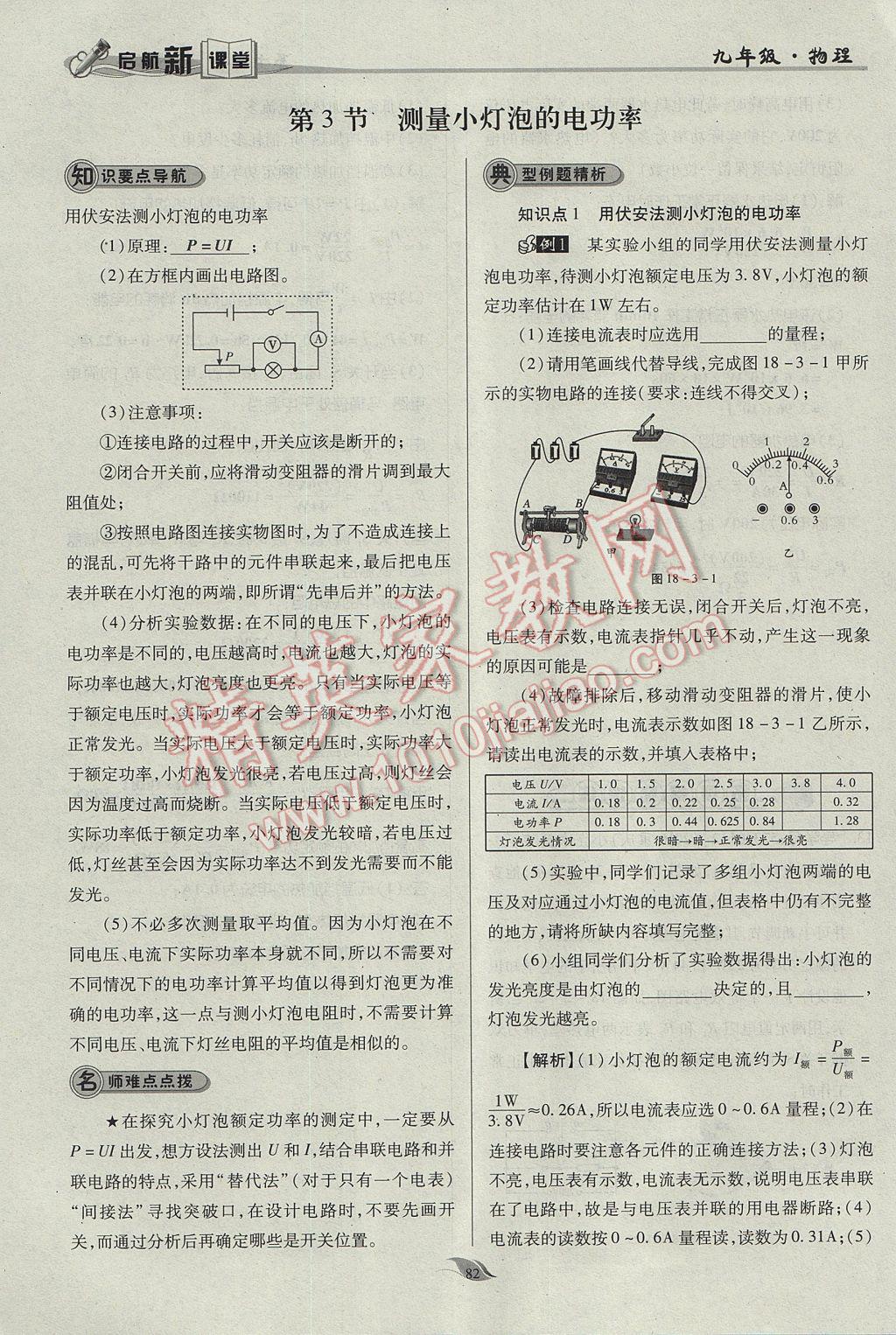 2017年啟航新課堂名校名師同步學(xué)案九年級物理全一冊人教版 第十八章 電功率第155頁