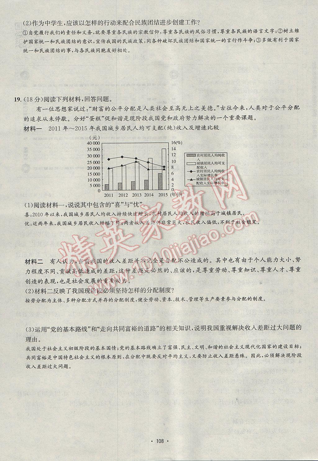 2017年优学名师名题九年级思想品德全一册鲁人版 单元测试卷第8页