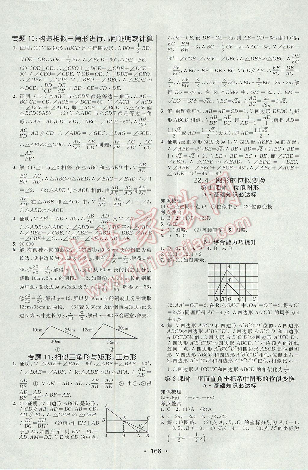 2017年同行學(xué)案學(xué)練測九年級數(shù)學(xué)上冊滬科版 參考答案第14頁