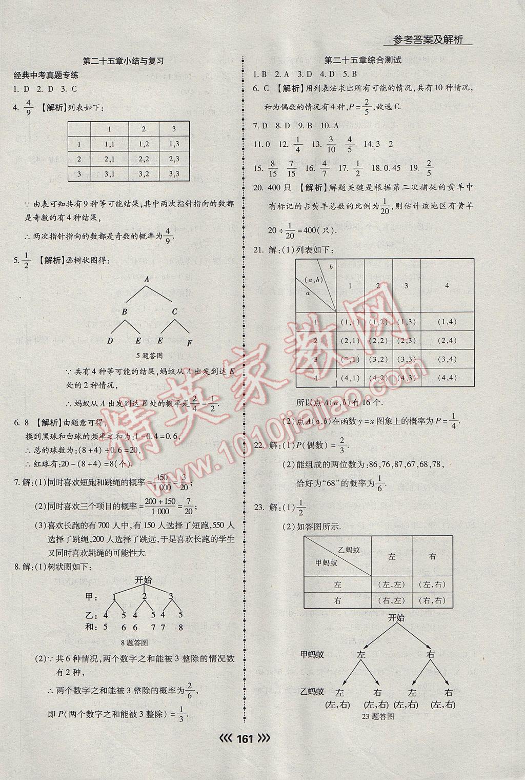 2017年学升同步练测九年级数学上册人教版 参考答案第37页