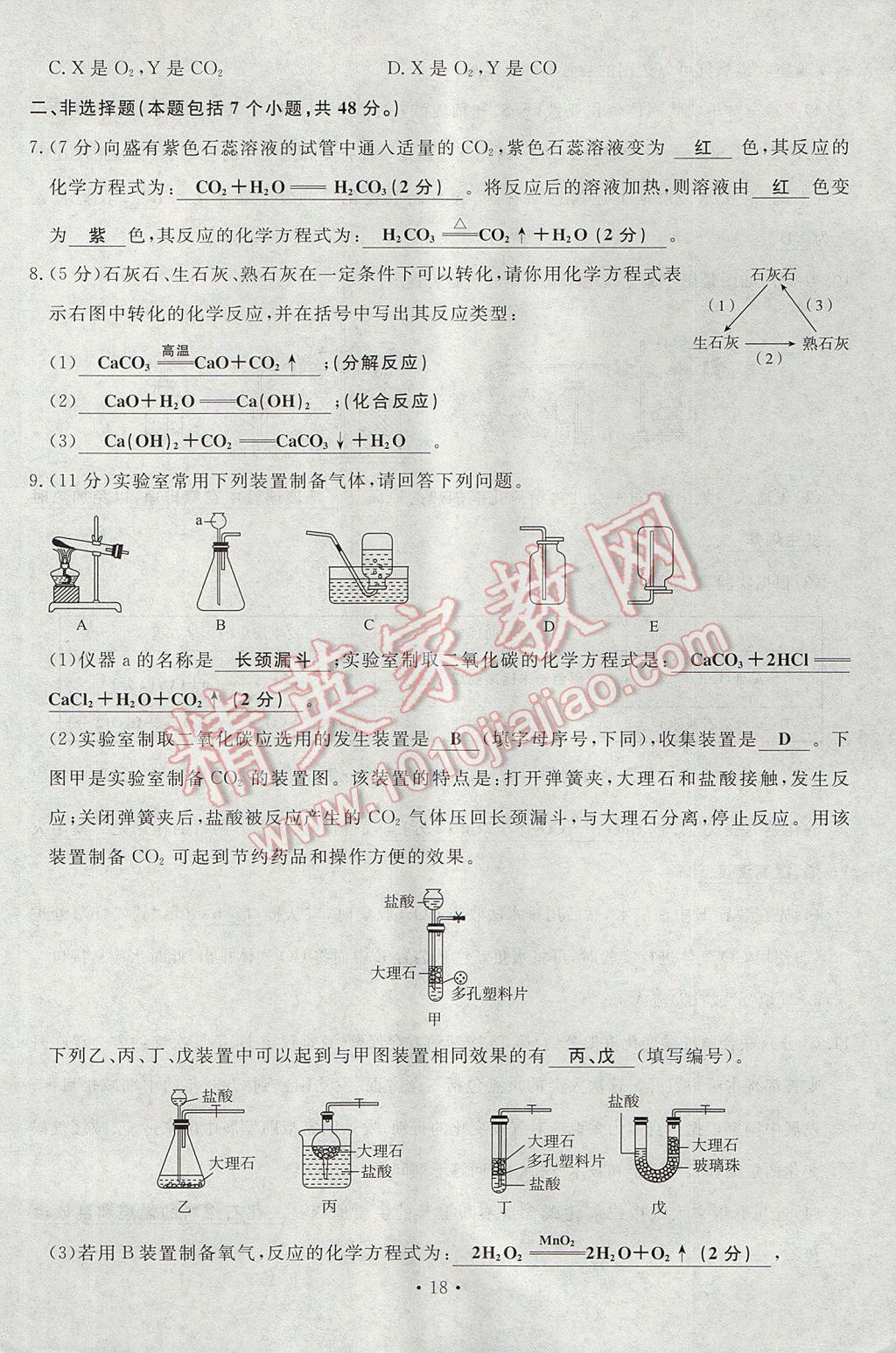 2017年導(dǎo)學(xué)與演練九年級(jí)化學(xué)全一冊(cè)人教版貴陽專版 綜合測(cè)試題第158頁