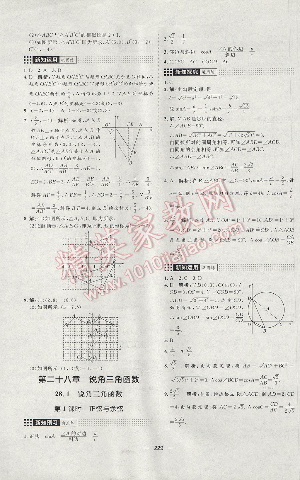 2017年練出好成績九年級數(shù)學人教版 參考答案第45頁