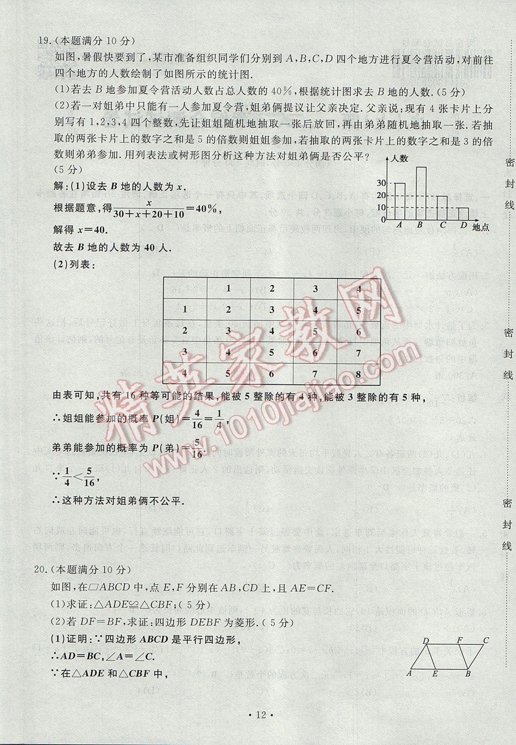 2017年導(dǎo)學(xué)與演練九年級(jí)數(shù)學(xué)全一冊(cè)北師大版貴陽(yáng)專(zhuān)版 綜合測(cè)試卷第168頁(yè)