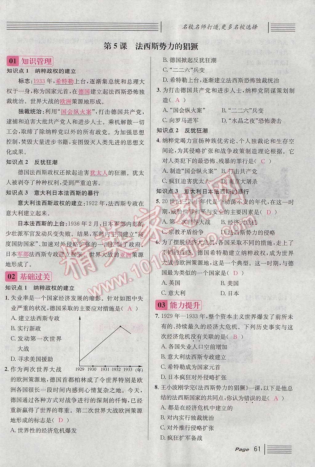 2017年名校課堂滾動(dòng)學(xué)習(xí)法九年級(jí)歷史全一冊(cè)人教版 下冊(cè)第61頁