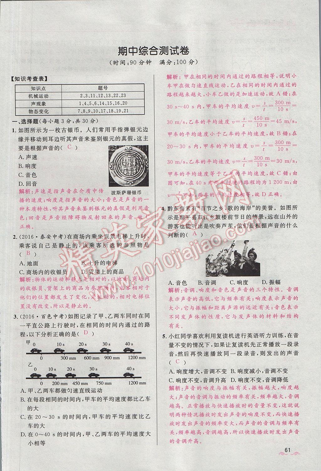 2017年夺冠百分百新导学课时练八年级物理上册人教版 第三章 物态变化第74页