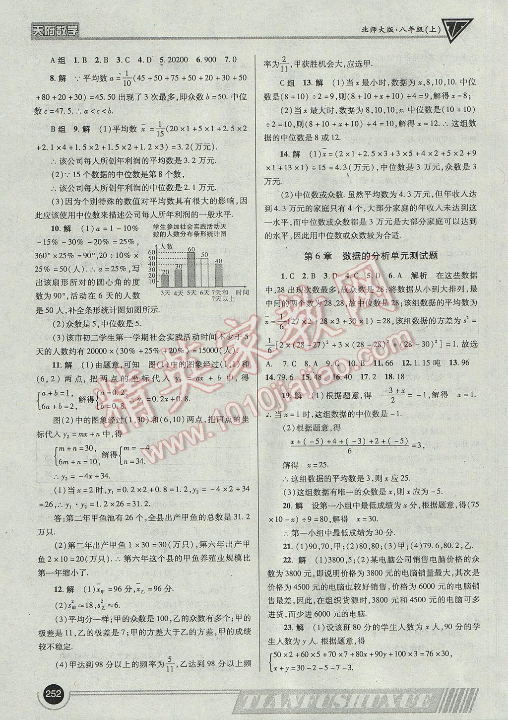 2017年天府数学八年级上册北师大版 参考答案第55页