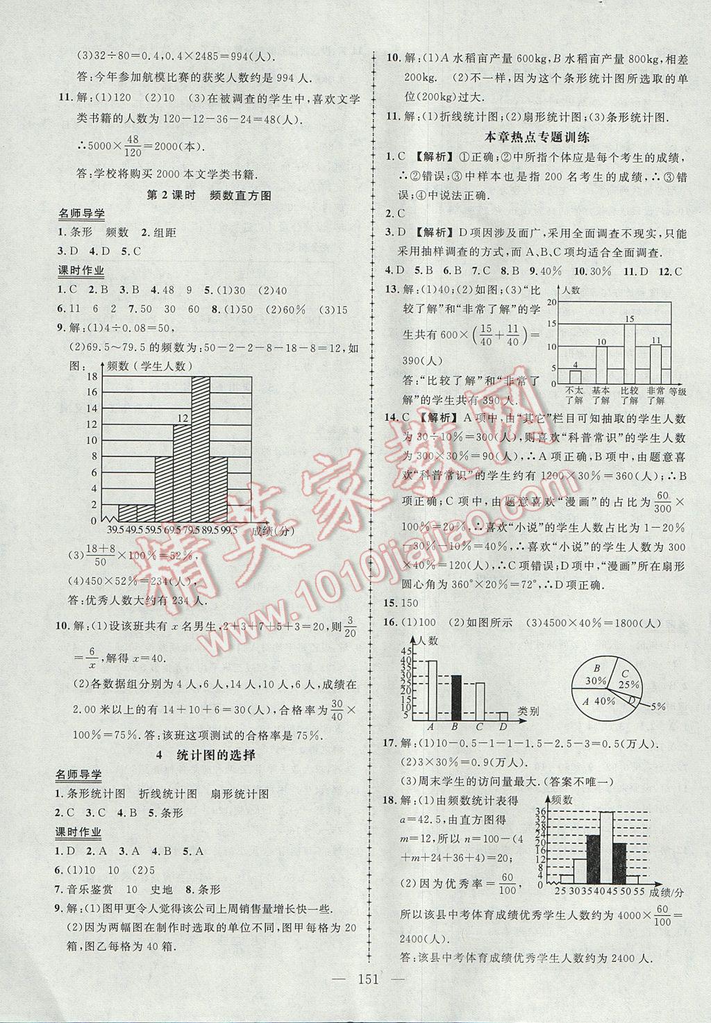 2017年黄冈创优作业导学练七年级数学上册北师大版 参考答案第20页